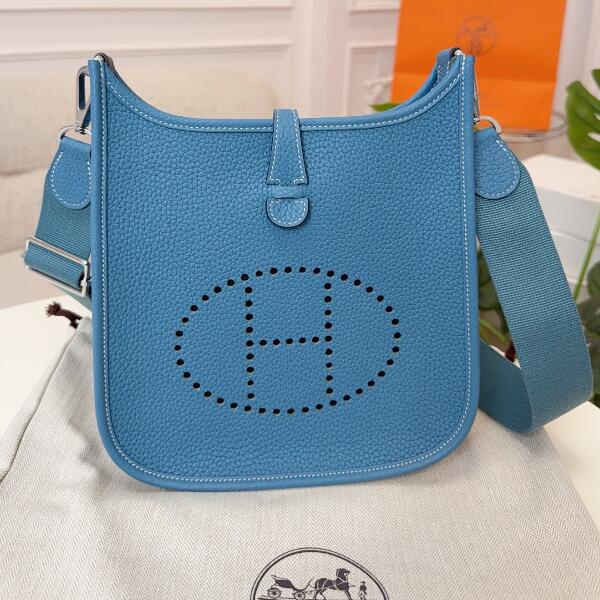 【エルメス HERMES】エブリン 23 トリヨンクレマンス ニューブルージーン シルバー金具 (100%マシン)